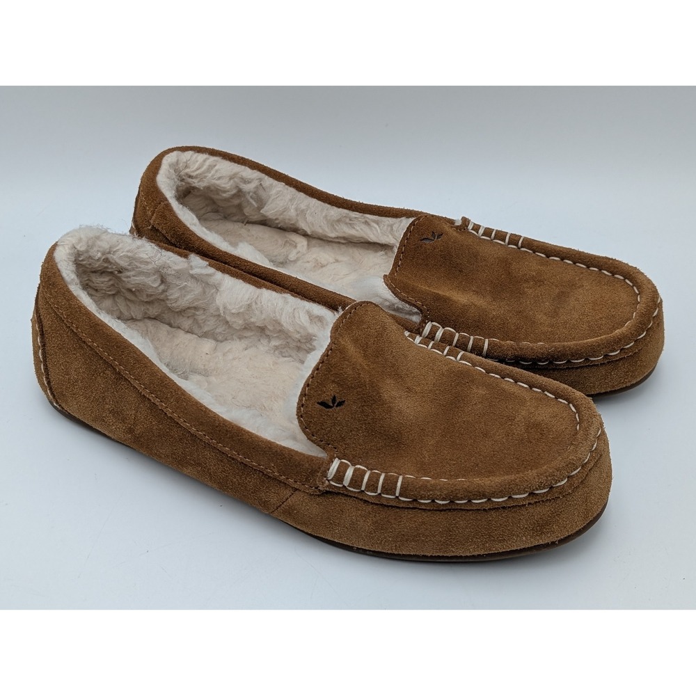 Koolaburra by UGG Slipper Womens 9 Brown Lezly Moccasin Suede Faux Fur Cozy Mocs